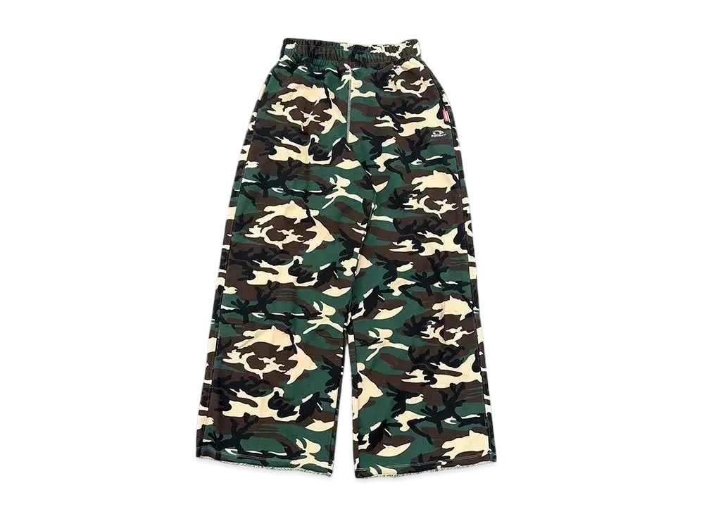 9090 Reversible Buggy Sweat Pants "GREEN CAMO"