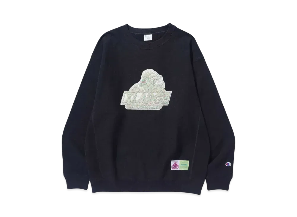 Champion x XLARGE REVERSE WEAVE CREWNECK SWEAT SHIRT "BLACK"