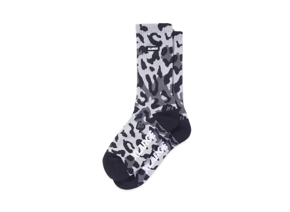 XLARGE SQUARE LOGO SOCKS "GRAY"