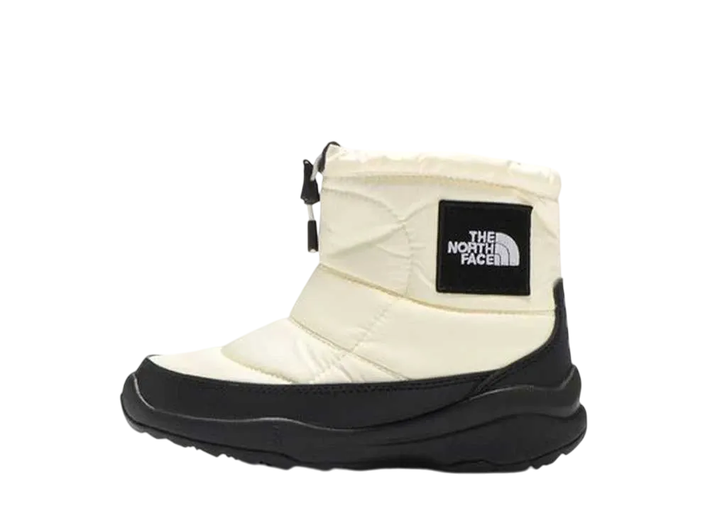 The North Face KIDS Nuptse Bootie Logo Short "Gardenia White/TNF Black"