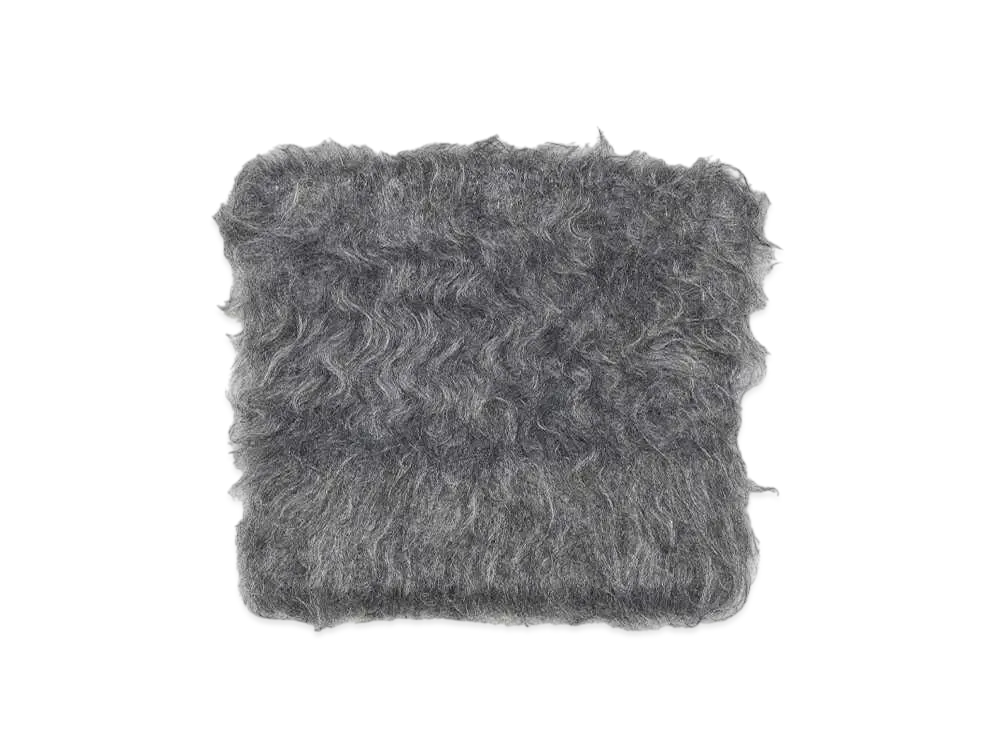 LAD MUSICIAN LOOP YARN SHAGGY KNIT EAR CAP "GRAY"