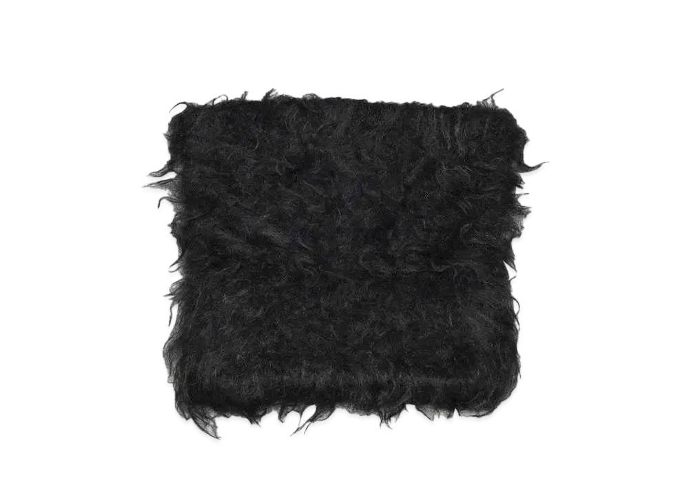 LAD MUSICIAN LOOP YARN SHAGGY KNIT EAR CAP "BLACK"