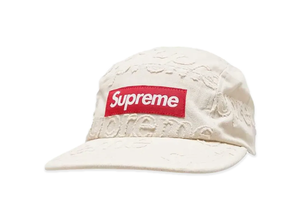 Supreme Lasered Denim Camp Cap "White"