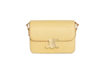 CELINE Teen Triomphe Bag in lizard "Pollen"