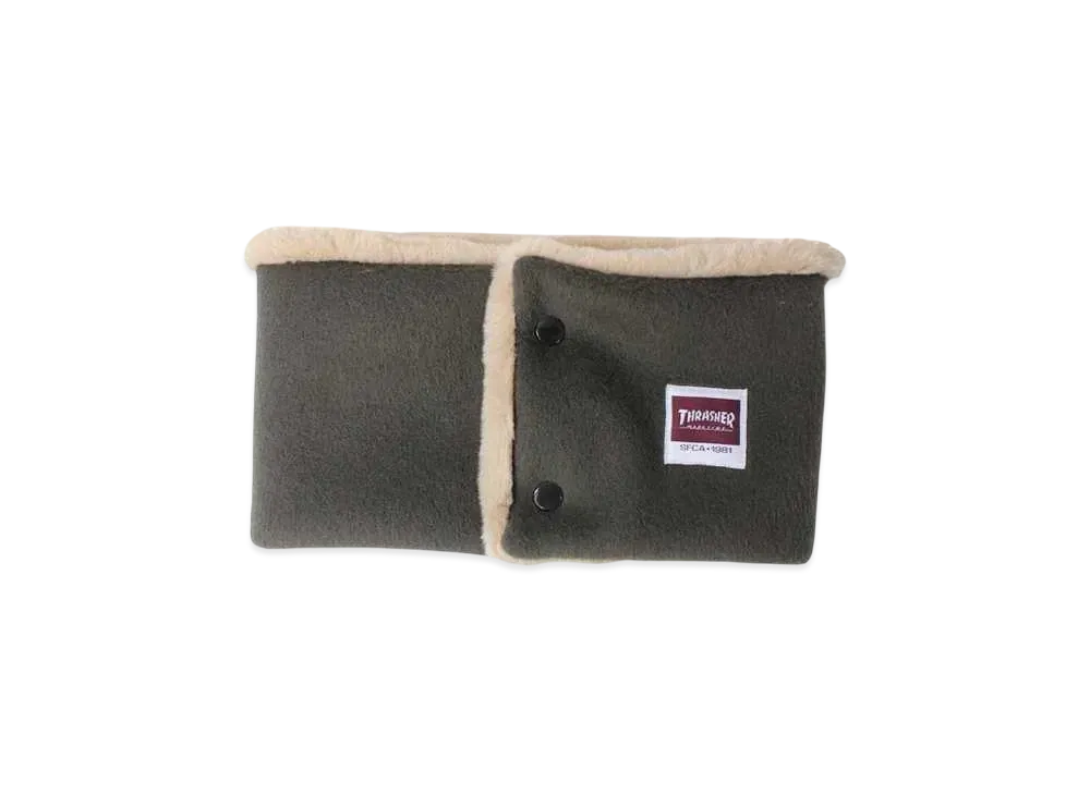 THRASHER Classic Hometown Fleece Open Neck Warmer "Brown"