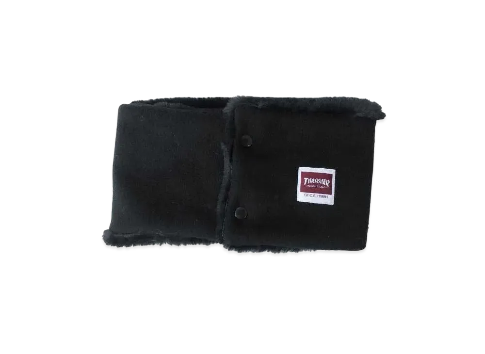 THRASHER Classic Hometown Fleece Open Neck Warmer "Black"