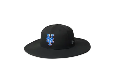 NEW ERA Fitted Long Brim Hat New York Mets "Black"