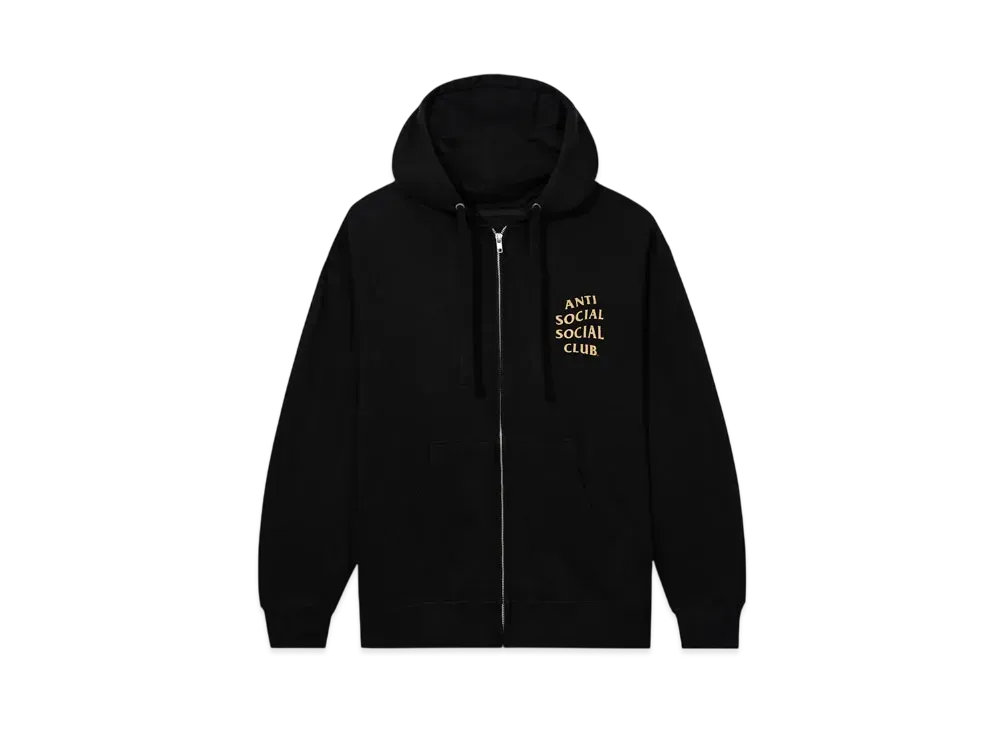 ANTI SOCIAL SOCIAL CLUB Mind Games Zip-Up Hoodie "Black"