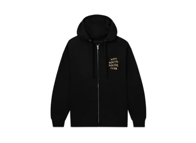 ANTI SOCIAL SOCIAL CLUB Mind Games Zip-Up Hoodie "Black"
