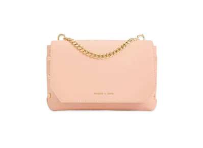 CHARLES & KEITH Claire Chain Handle Bag "Pink"