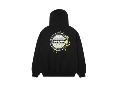 HUF Winter 24 Manhole Fleece Full Zip Hoodie "Black"