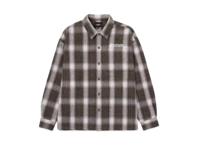 HUF Winter 24 Audio Check Shirt "Light Plum"