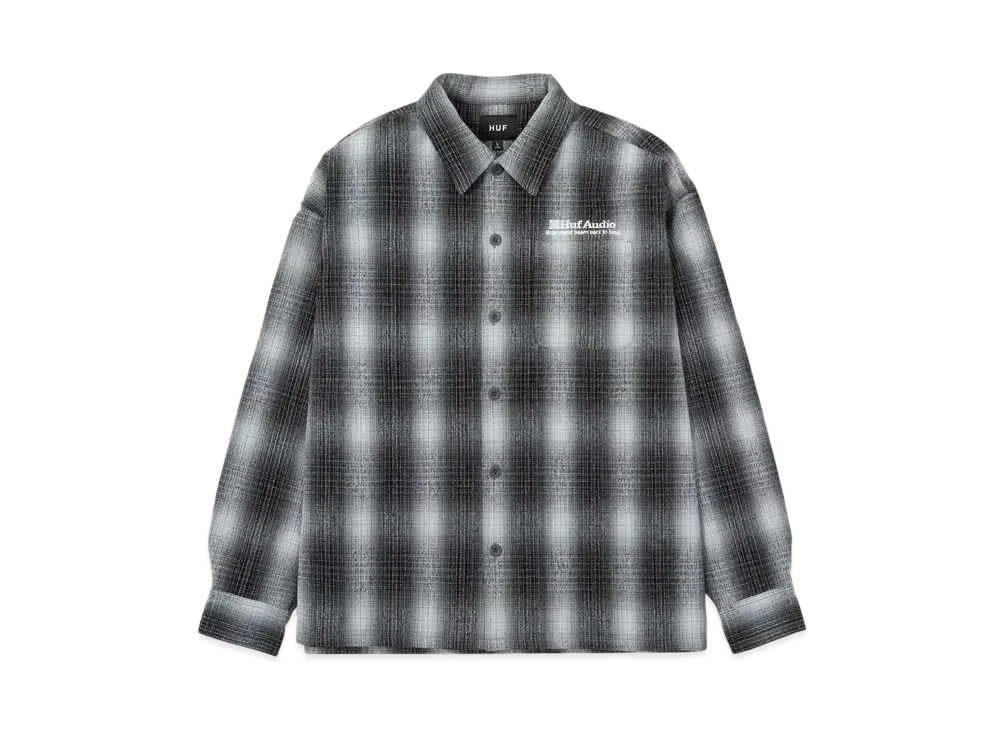 HUF Winter 24 Audio Check Shirt "Black"