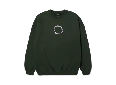 HUF Winter 24 Hard Note Crewneck "Hunter Green"