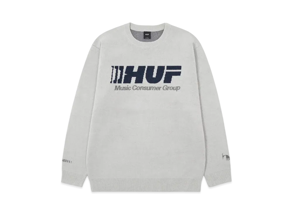 HUF Winter 24 Audio Crew Sweater "Gray"