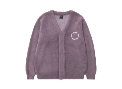 HUF Winter 24 Hard Note Cardigan "Light Plum"