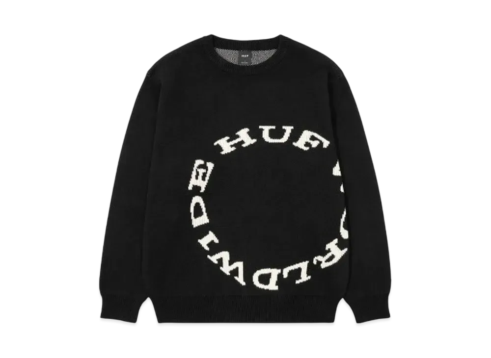 ハフ ウィンター24 ハード ノート セーター "ブラック"