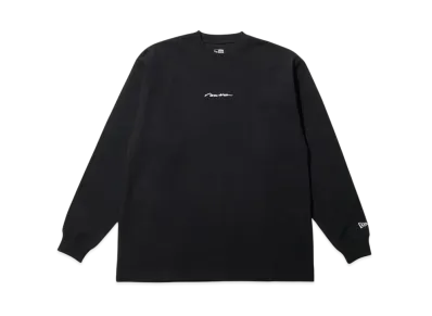 NEW ERA Long Sleeve Oversized Cotton T-shirt Handwritten Logo "Black"