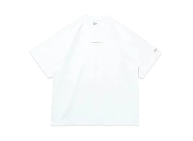 NEW ERA Short Sleeve Oversized Cotton T-shirt Handwritten Logo "White"