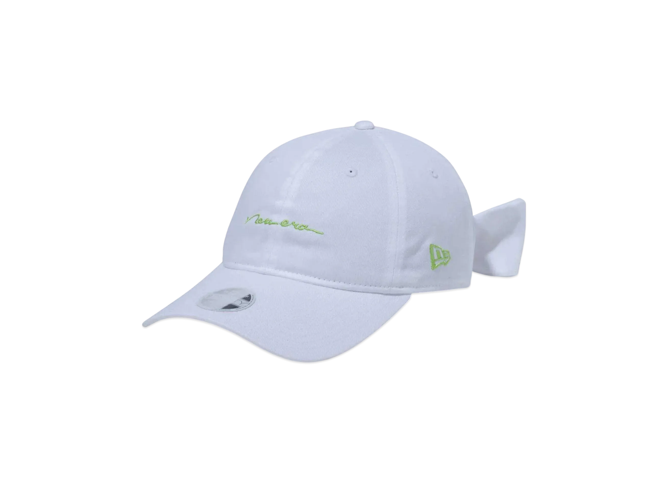 NEW ERA Golf Women's 9Twenty Long Visor Ribbon Handwritten Logo "White"