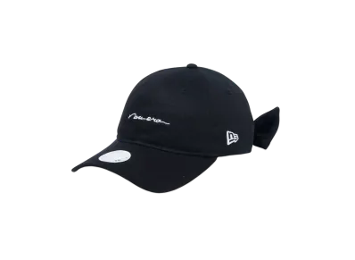 NEW ERA Golf Women's 9Twenty Long Visor Ribbon Handwritten Logo "Black"