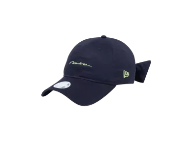 NEW ERA Golf Women's 9Twenty Long Visor Ribbon Handwritten Logo "Navy"