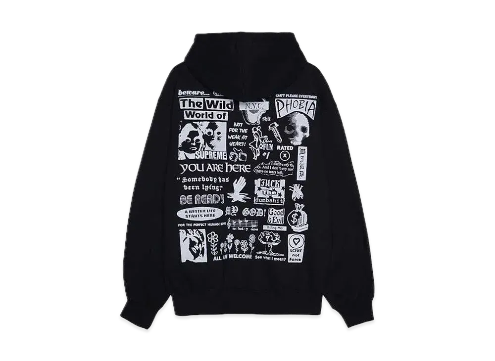 Supreme Wild Embroidered Hooded Sweatshirt "Black"