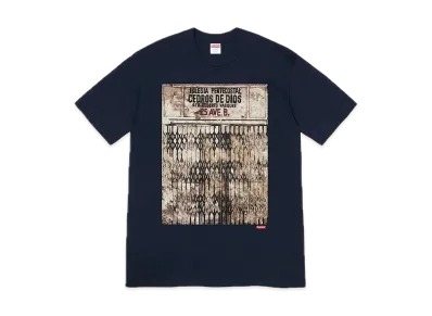 Supreme Martin Wong Iglesia Pentecostal Tee "Navy"