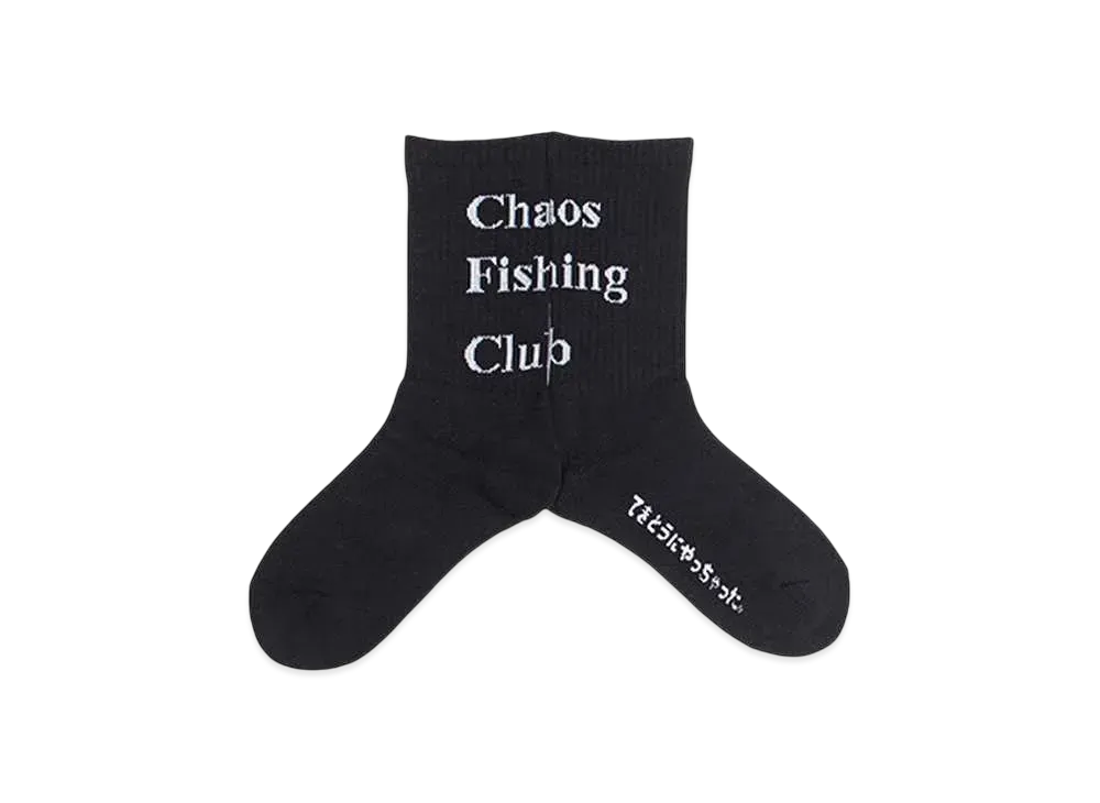 Chaos Fishing Club 1PAC LOGO SOCKS "BLACK"