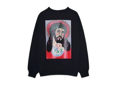 COOTIE PRODUCTIONS Print Sweat Crew (LOVE THY NEIGHBOUR) "BLACK"