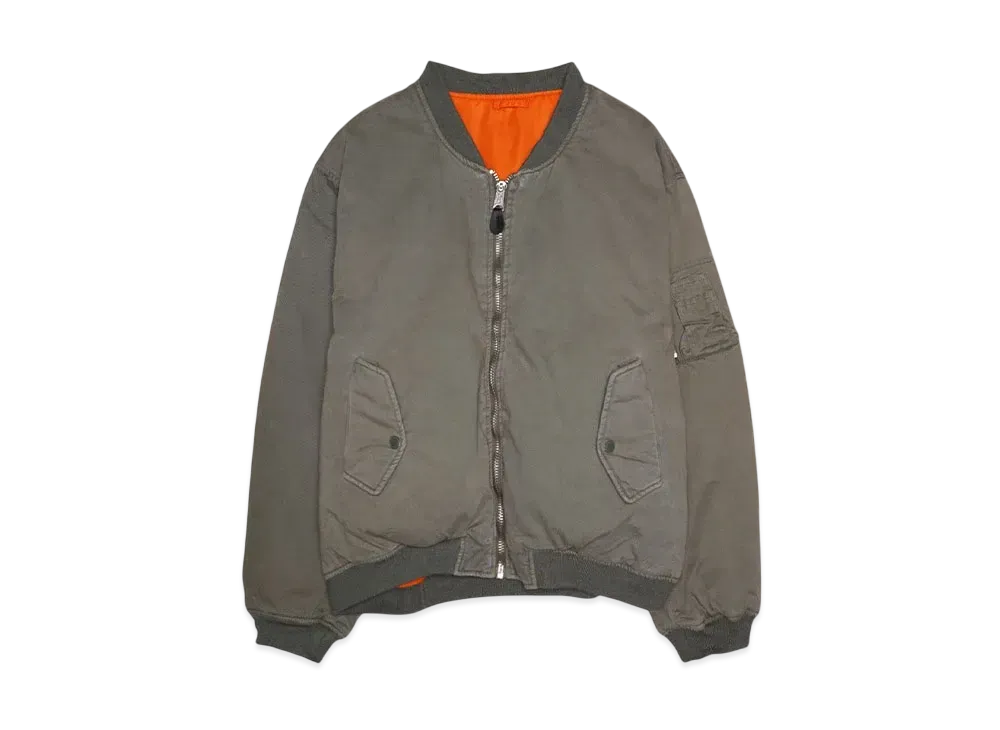 F.M.C.D. SUN-FADED COTTON PADDED BOMGER JACKET "OLIVE DRAB"