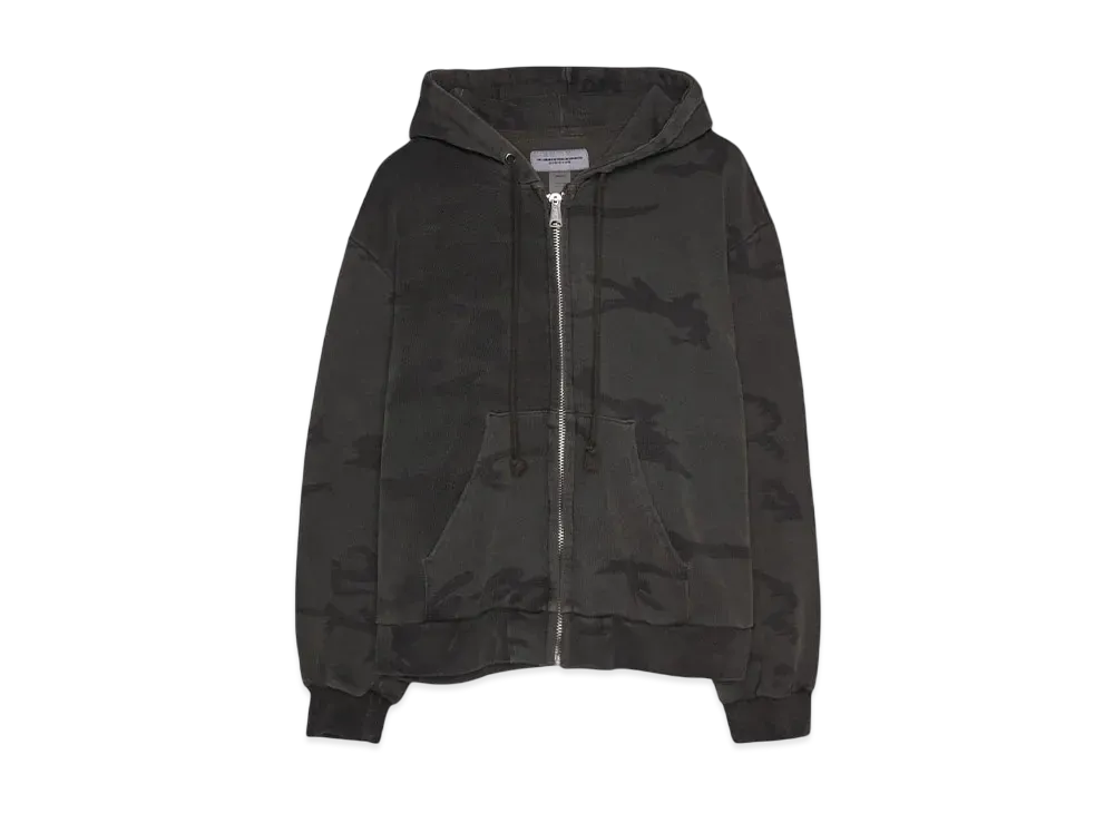 F.M.C.D. ANTIQUE WASH CAMO ZIP HOODIE "WOODLAND CAMO"