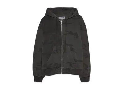 F.M.C.D. ANTIQUE WASH CAMO ZIP HOODIE "WOODLAND CAMO"