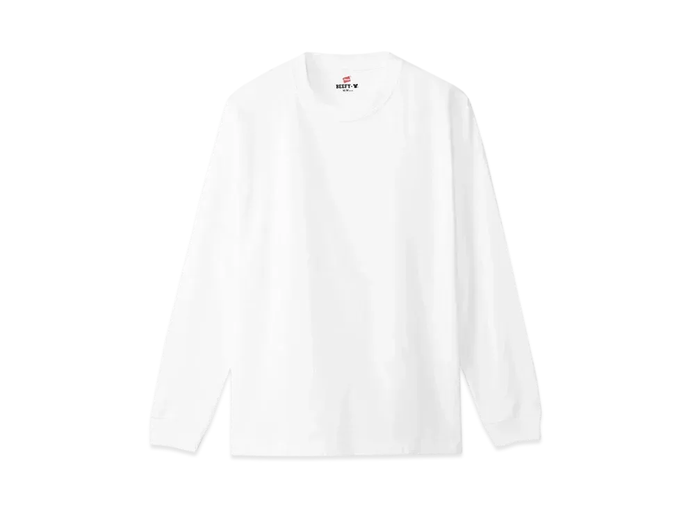 Hanes BEEFY Long Sleeve T-shirt "White"
