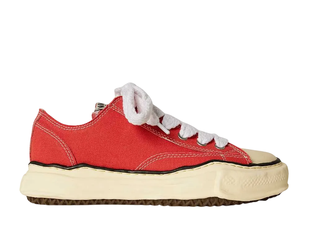 メゾンミハラヤスヒロ ピーターソン VL OG ソール キャンバス ロートップ スニーカー "オレンジ" (A09FW733)