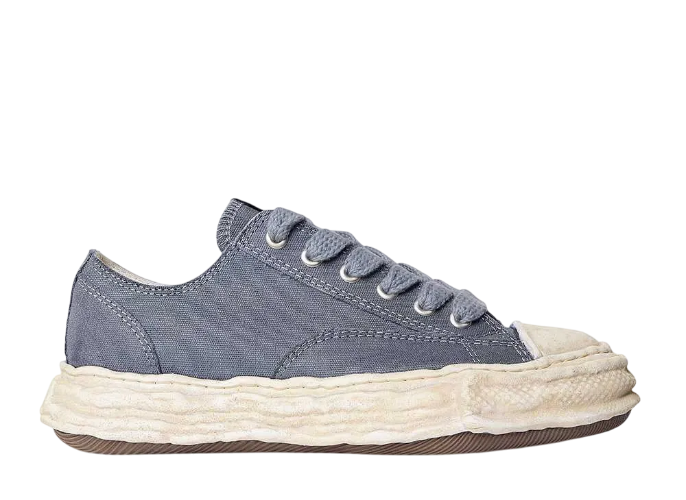 メゾンミハラヤスヒロ ピーターソン23 OG ソール キャンバス ガーメント ロートップ スニーカー "ブラック" (A12FW706)