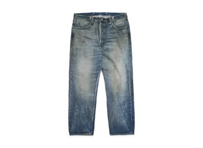 MADNESS AGING DENIM PANTS. RELAXED (LIGHT DISTRESSED) "INDIGO"