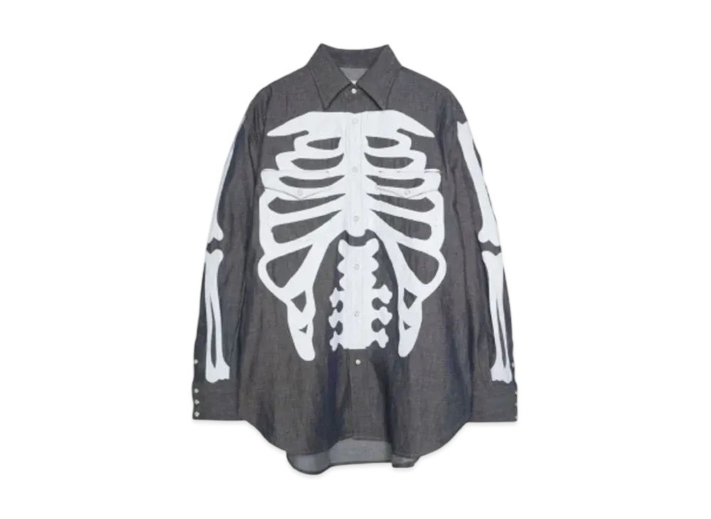 TAKAHIROMIYASHITATheSoloist. westren shirt. "INDIGO x WHITE BONE"