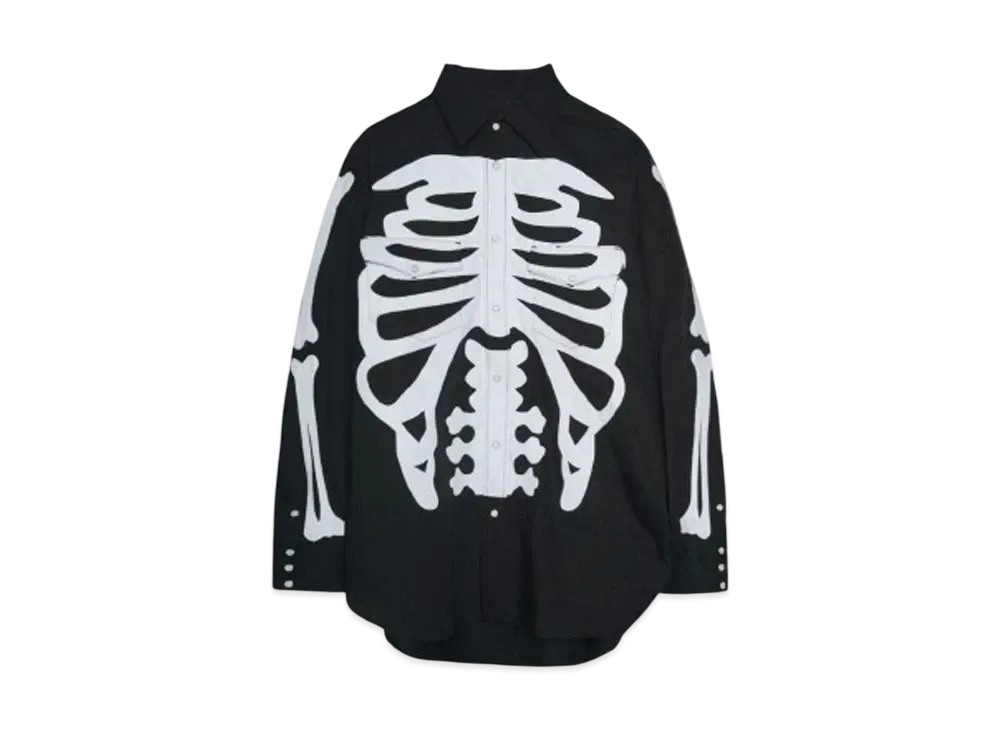 TAKAHIROMIYASHITATheSoloist. westren shirt. "BLACK x WHITE BONE"