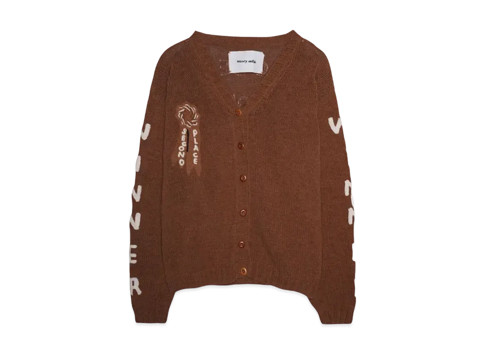 STORY mfg. TWINSUN CARDIGAN "BROWN CONTEST"