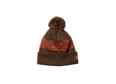 NEW ERA Pom Pom Knit Vortex Pattern "Brown/Burnt Orange"