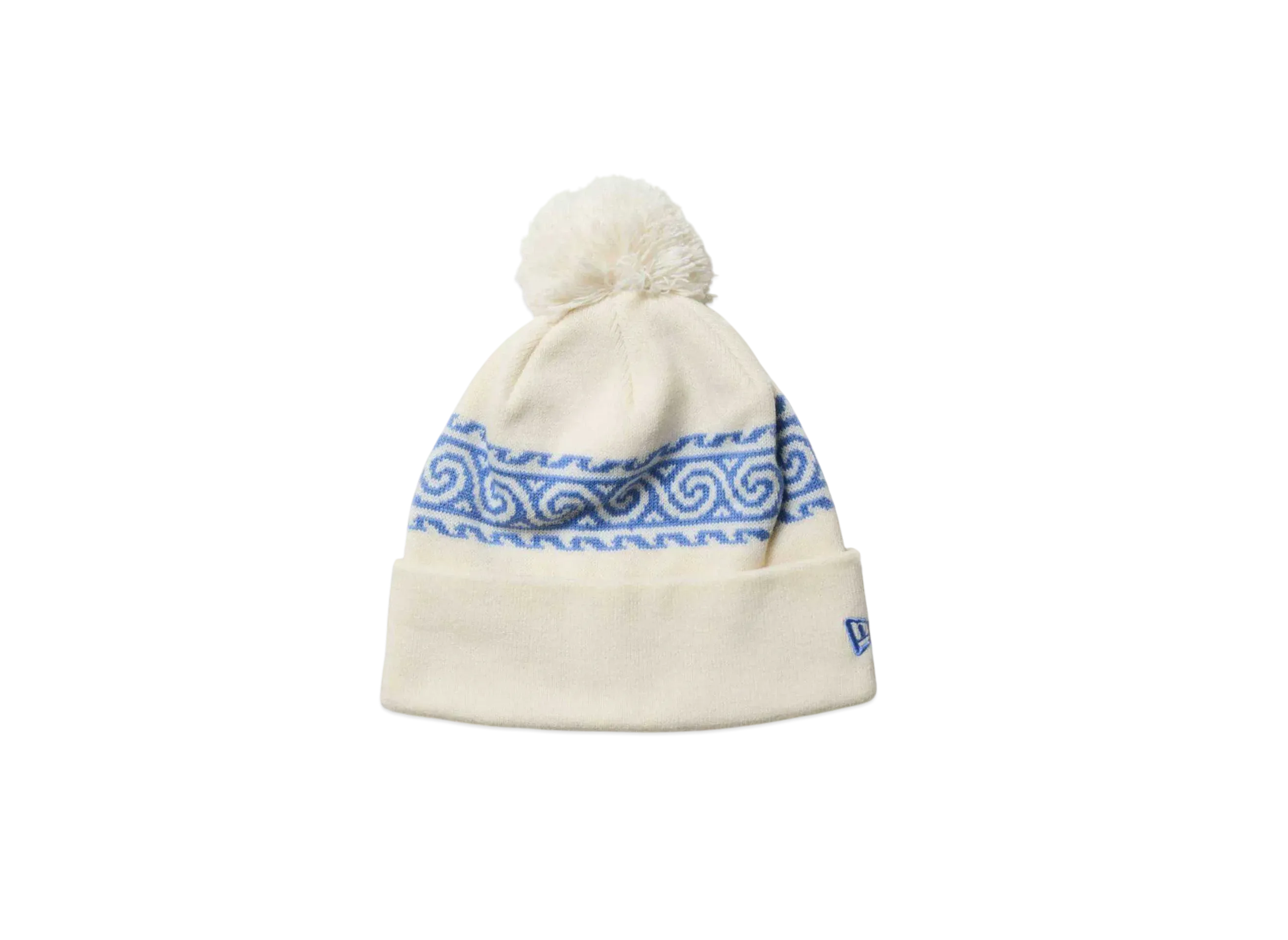 NEW ERA Pom Pom Knit Vortex Pattern "Off White/Copen Blue"