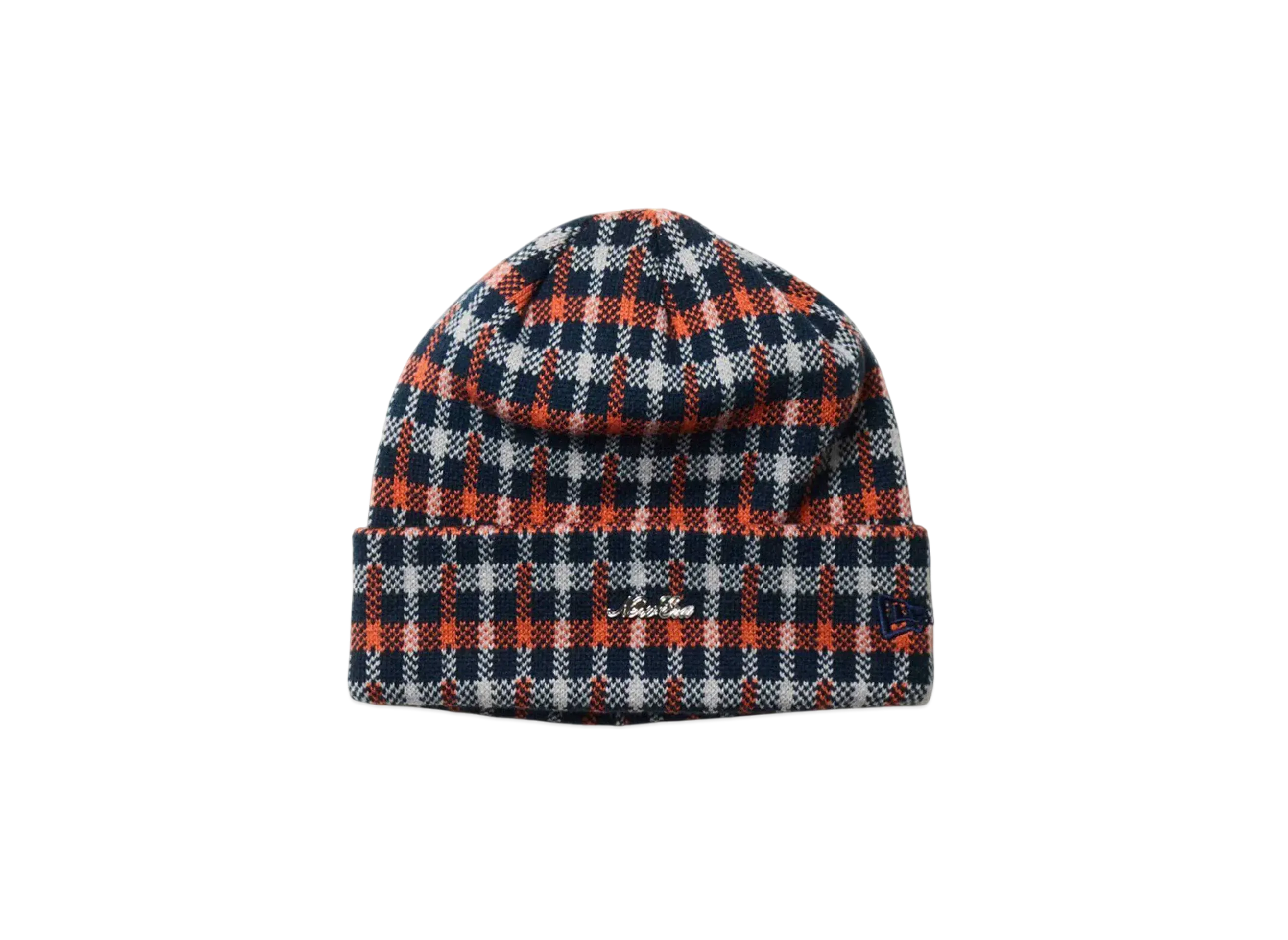 NEW ERA Basic Cuff Knit Tartan Check "Navy"