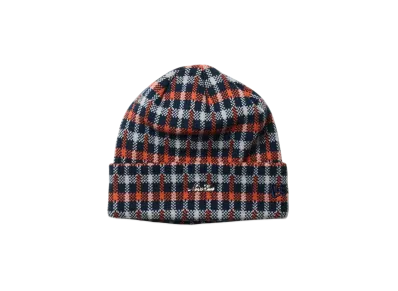 NEW ERA Basic Cuff Knit Tartan Check "Navy"