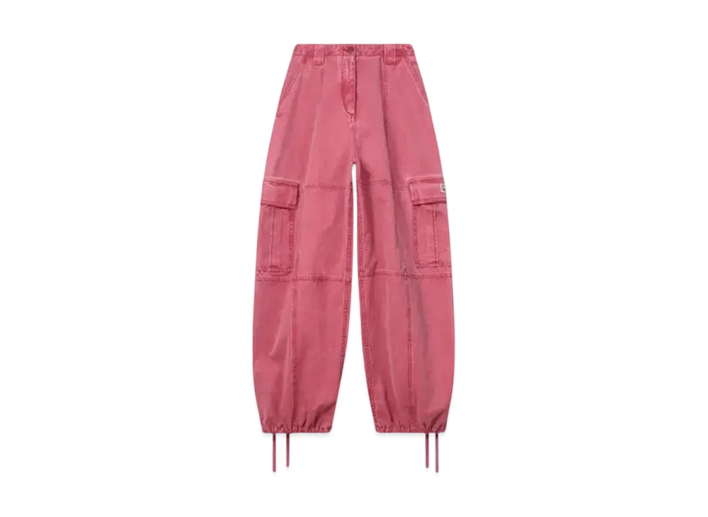 KENZO Cargo Pants In Cotton Canvas "Cherry"
