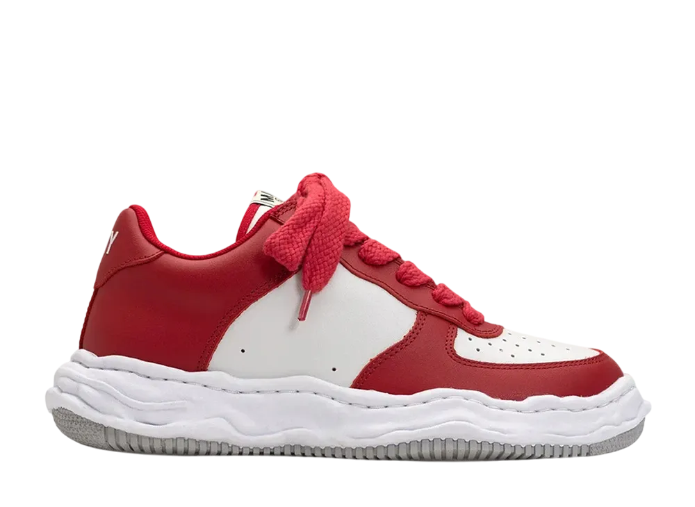 メゾンミハラヤスヒロ ウェイン OG ソール レザー ロートップ スニーカー "レッド" (A08FW706)