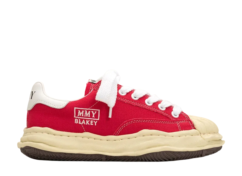 メゾンミハラヤスヒロ ブレイキー VL OG ソール キャンバス ロートップ スニーカー "レッド" (A09FW732)