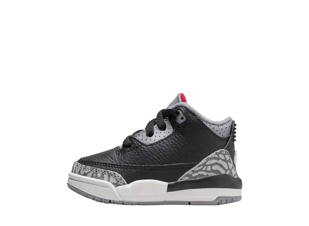 Nike TD Air Jordan 3 Retro "Black Cement" (2024)
