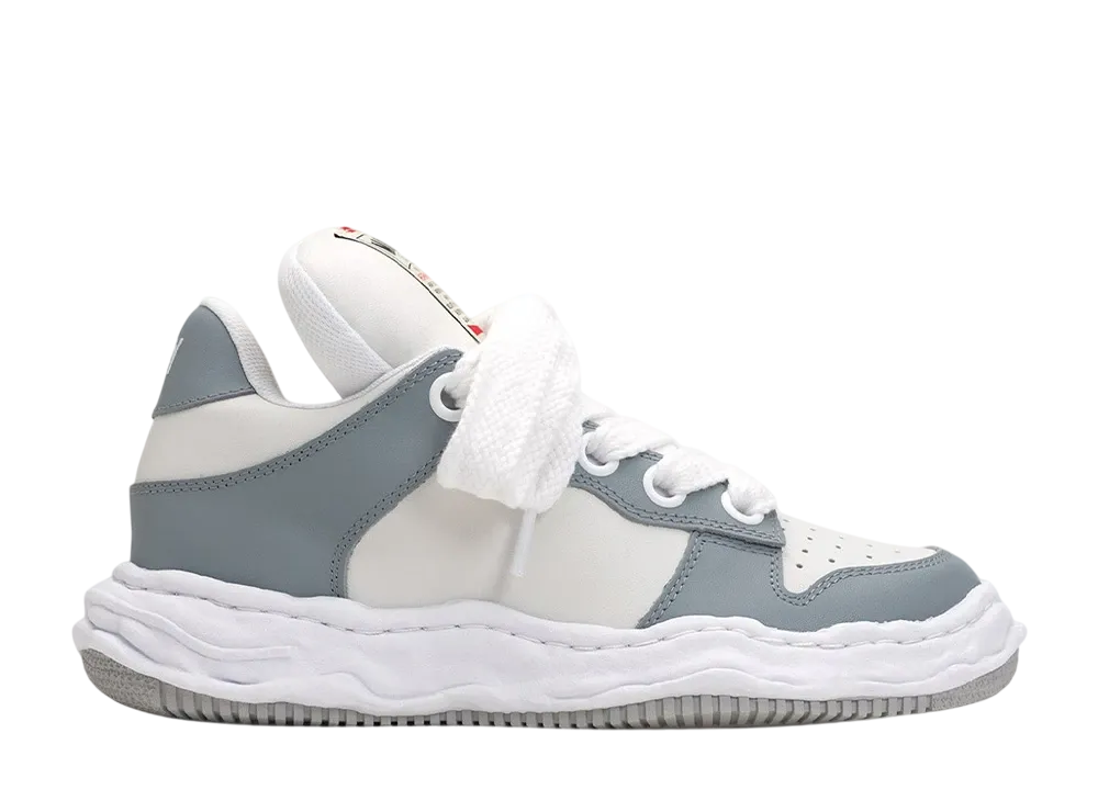 メゾンミハラヤスヒロ ウェイン レザー パファー ロートップ スニーカー "グレー/ホワイト" (A12FW718)