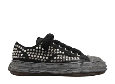 Maison MIHARA YASUHIRO PETERSON 23 OG Sole Studded Canvas Low-top Sneaker "Black/Black"